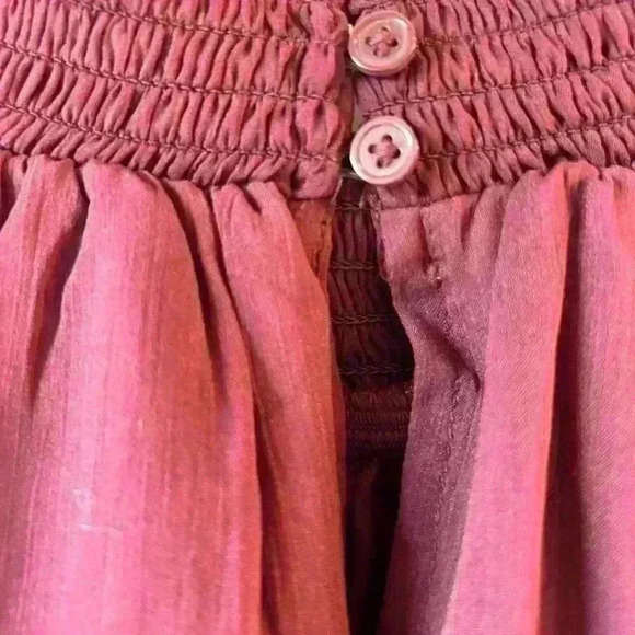 NWT Joie burgundy smocked blouse - Picture 7 of 8